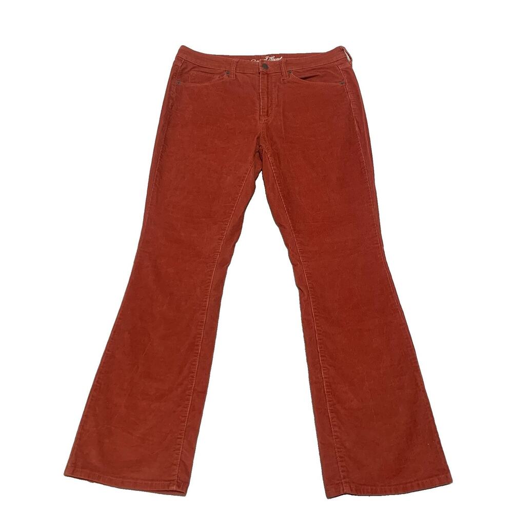 Universal Thread Corduroy Pants Rust High Rise Skinny Bootcut Size 14